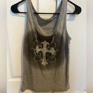 y2k cross top, size medium, bedazzled, second hand top